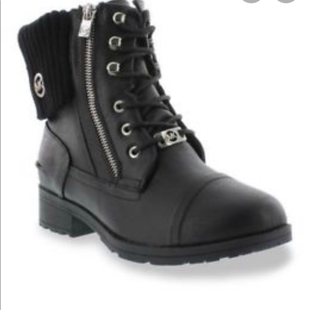 MICHAEL MICHAEL KORS GIRLS BLACK DONNA BOOTS-Sz 13